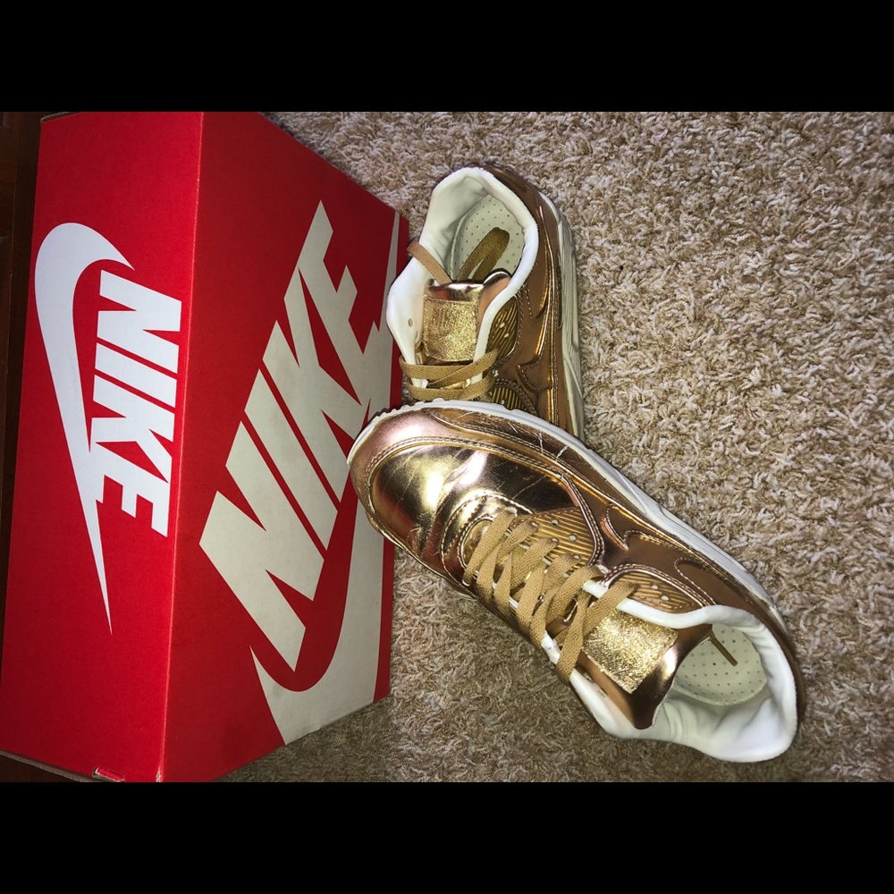 Gold Nikes